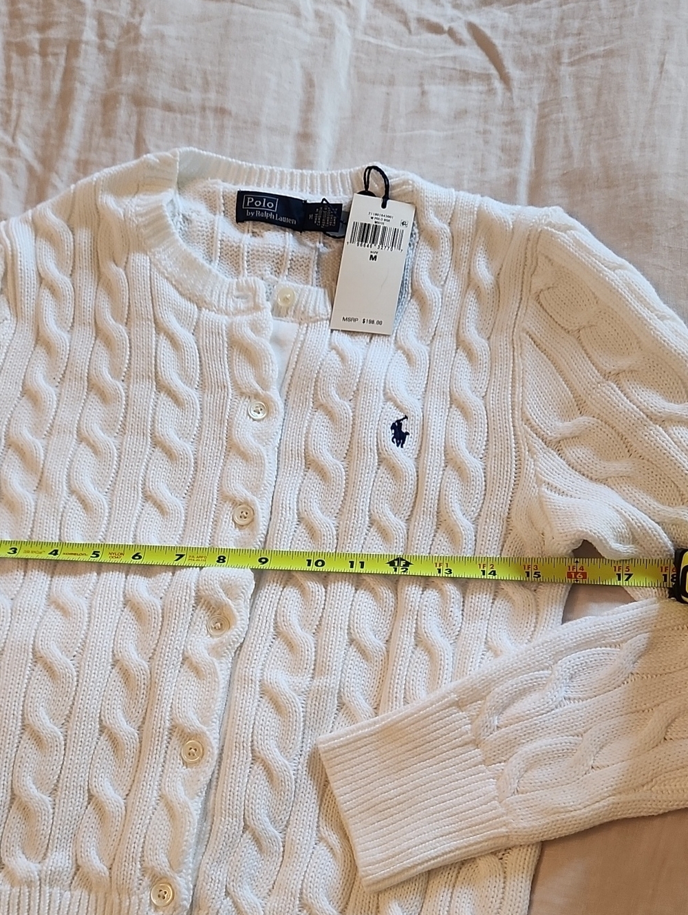 NWT Polo By Ralph Lauren Cable-knit Cardigan Sz M - Picture 4 of 8